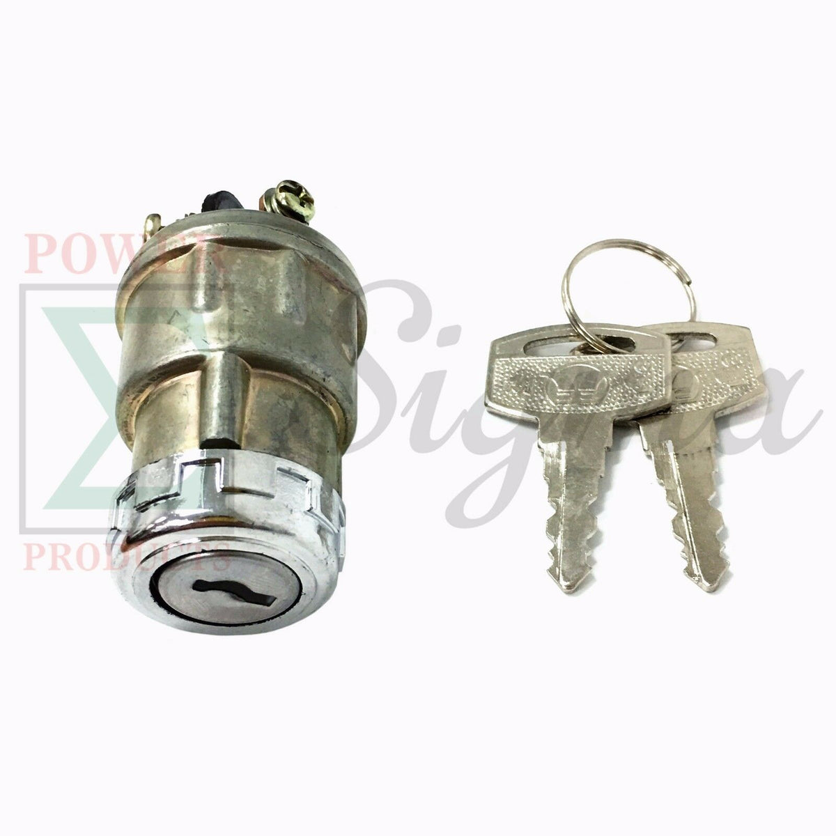 3 Wire Ignition Switch 12V 3-Position Off/On/Start Replacement 50cc-250cc Go Kart, ATV, UTV, Dune Buggy, Mower, Tractor, Forklift, Motorcycle, Golf Cart, Agricultural Vehicle, and Scooter with 2 Keys image 1
