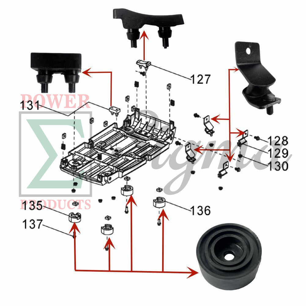 Frame Shock Absorbing Seat and Anti-Vibration Mounts with Bolts- Replacement for Pulsar PG2300iS 2300W Surge 1800 Rated Inverter Generator image 1