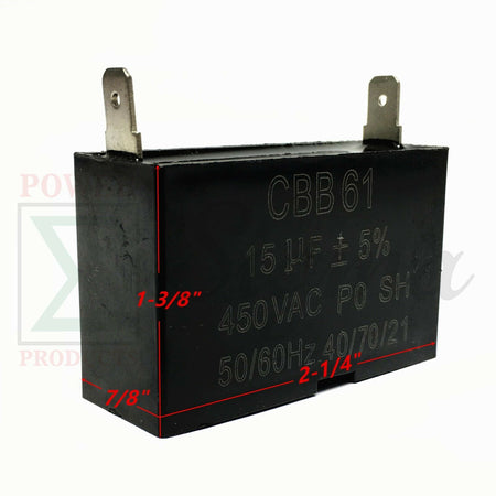 Capacitor 450VAC 15uF 15μf 50/60Hz CBB61 For Yamaha ET650 ET950 Engine Generator image 0
