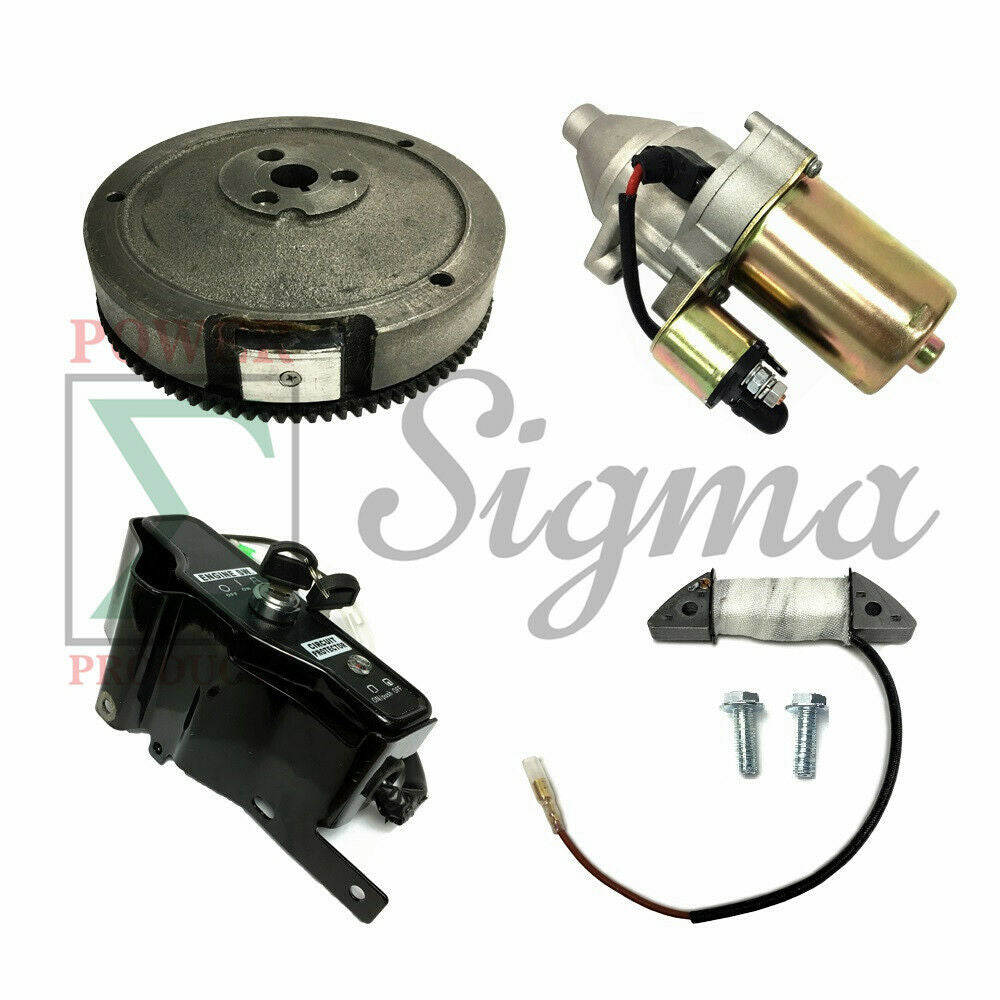 Electric Start Upgrade Kit For Manual Recoil Start 337cc 389cc 420cc 11HP 13HP & Ignition Switch Box Flywheel Charging Coil Replace Predator 420cc 13HP Gas Engine 60340 60349 69736 image 1
