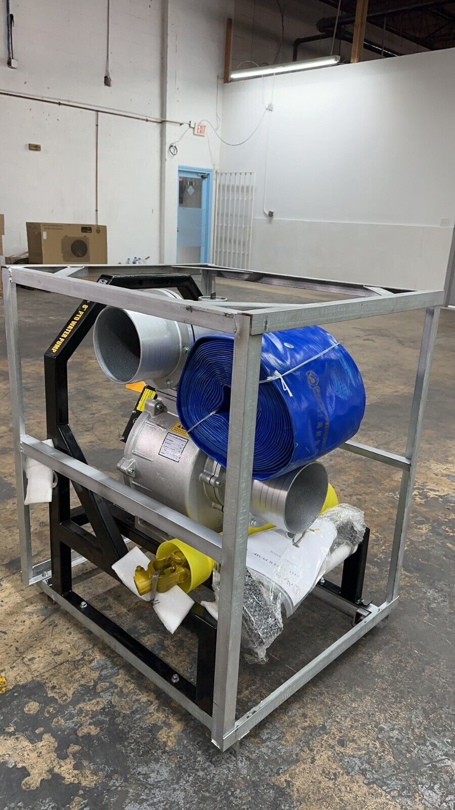 Tractor-Driven 3PT Hitch PTO-Powered Gear Drive Water Pump 8" Inch With 33-inch Long Shaft  With 100 Feet 4 Bar Discharge Hose image 0