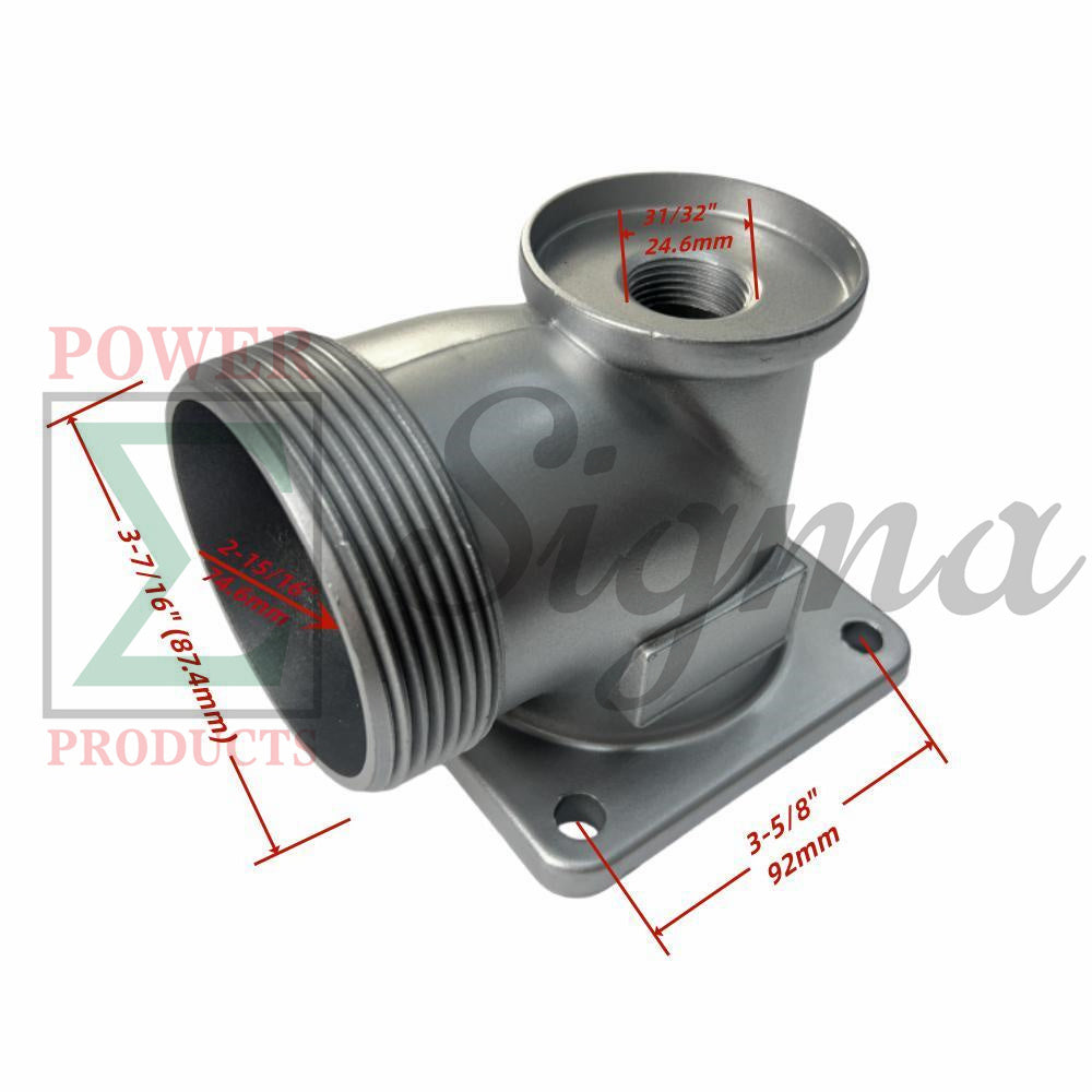 3-Inch NPT Thread Outlet Water Flange with 4 Bolts For 3" IN. Ports Gas Water Pump Replaces DuroMax XP650WP 3 Inch 208cc Water Pump (3-5/8" Center to Center) image 1