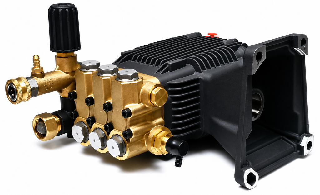4000PSI 4.76 GPM Horizontal Triplex Pressure Washer Pump with External Unloader, Fits 1" Q-Type Shaft