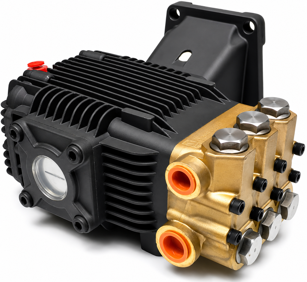 4000PSI 4.76 GPM Horizontal Triplex Pressure Washer Pump with External Unloader, Fits 1" Q-Type Shaft