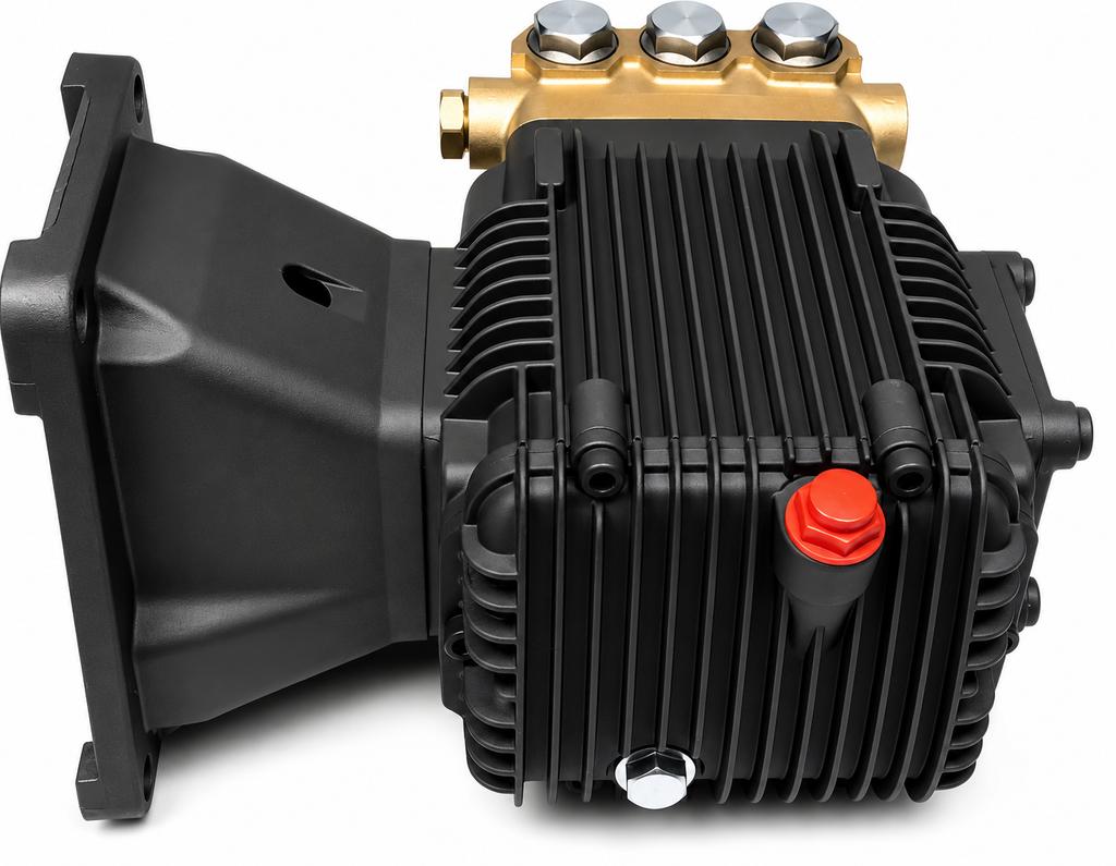 4000PSI 4.76 GPM Horizontal Triplex Pressure Washer Pump with External Unloader, Fits 1" Q-Type Shaft