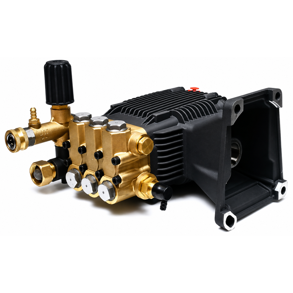 4000PSI 4.76 GPM Horizontal Triplex Pressure Washer Pump with External Unloader, Fits 1" Q-Type Shaft