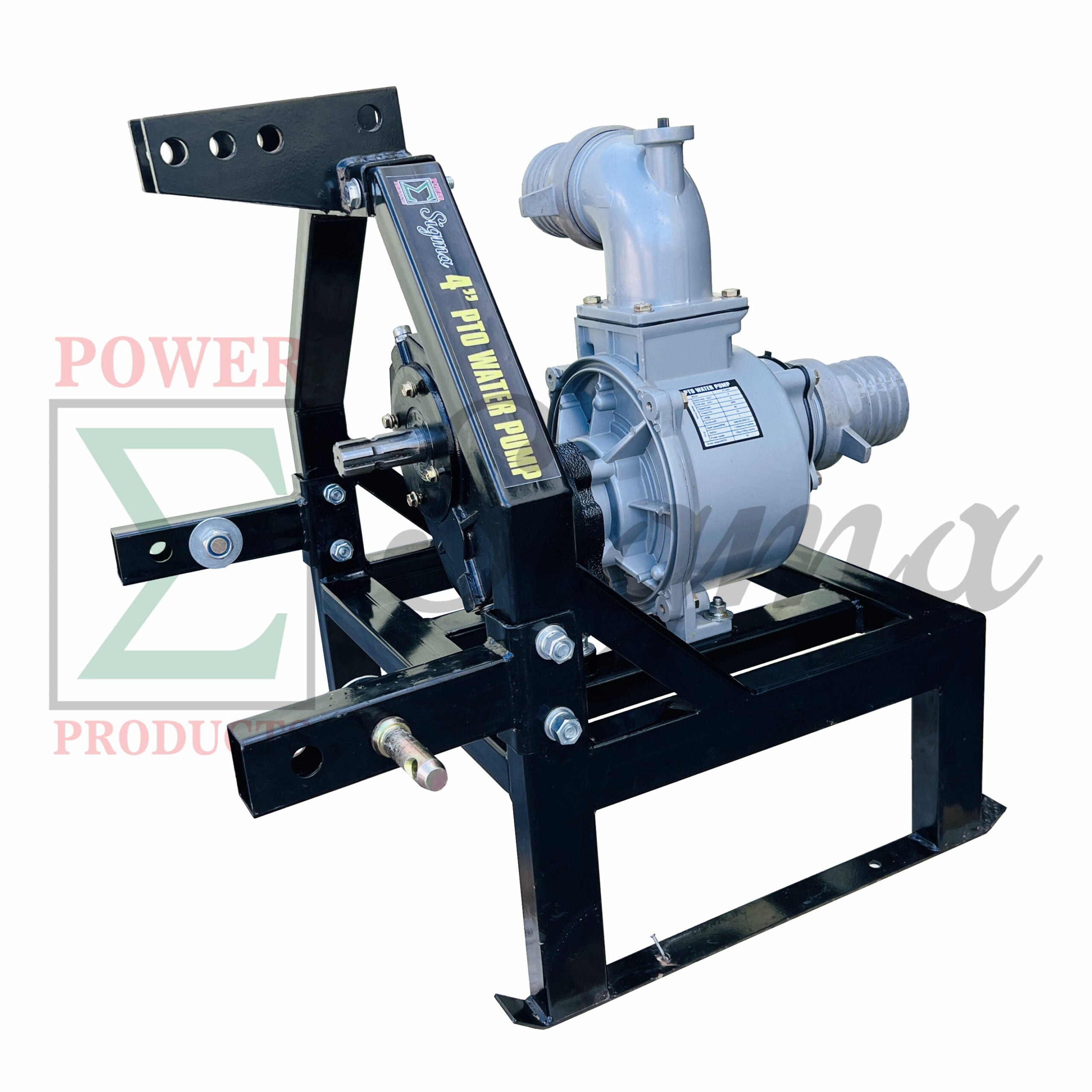 Sigma 4-Inch PTO-Driven Clear Water Pump with 3-Point Hitch & Shaft Gear Drive – Tractor-Powered, 30 PSI Output, 16–20 ft Lift