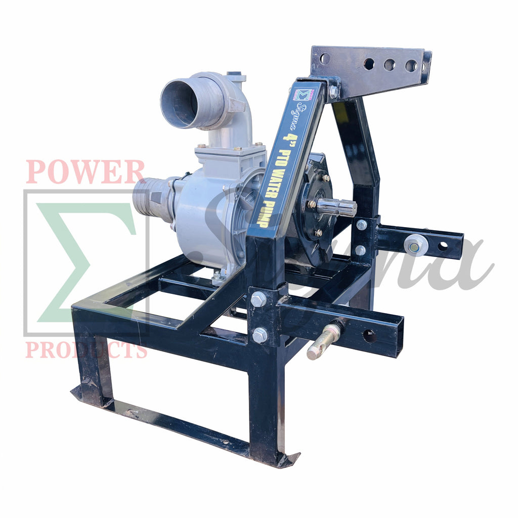 Sigma 4-Inch PTO-Driven Clear Water Pump with 3-Point Hitch & Shaft Gear Drive – Tractor-Powered, 30 PSI Output, 16–20 ft Lift