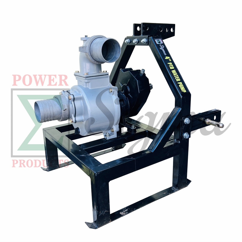 Sigma 4-Inch PTO-Driven Clear Water Pump with 3-Point Hitch & Shaft Gear Drive – Tractor-Powered, 30 PSI Output, 16–20 ft Lift