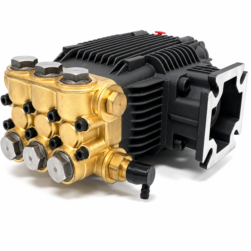 3000 PSI 3.1 GPM Triplex Pressure Washer Pump replaces Mi-T-M 3-0414, Fits 3/4" Q-Type Shaft, 3400 RPM, for 6.5HP Gas Engine
