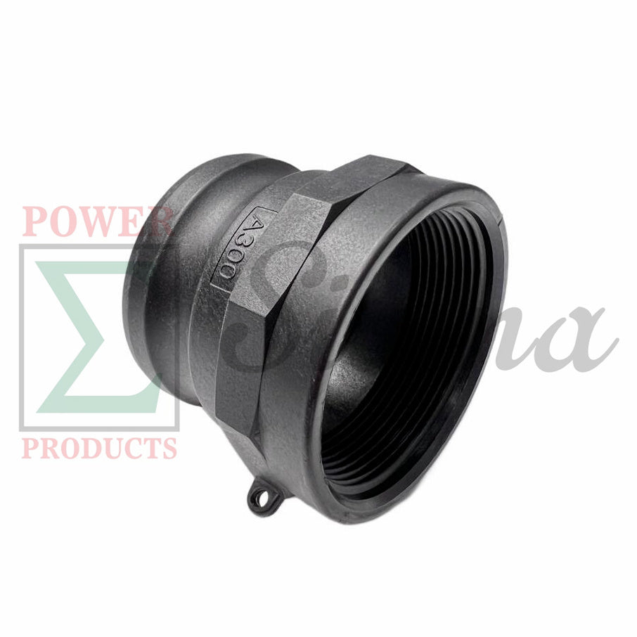 Sigma Polypropylene Type A Cam and Groove Couplings / 3-Inch Quick Connect & Disconnect Fittings / Hose Camlock Fittings--3" Male Camlock Adapter x 3" Female NPT Thread image 1