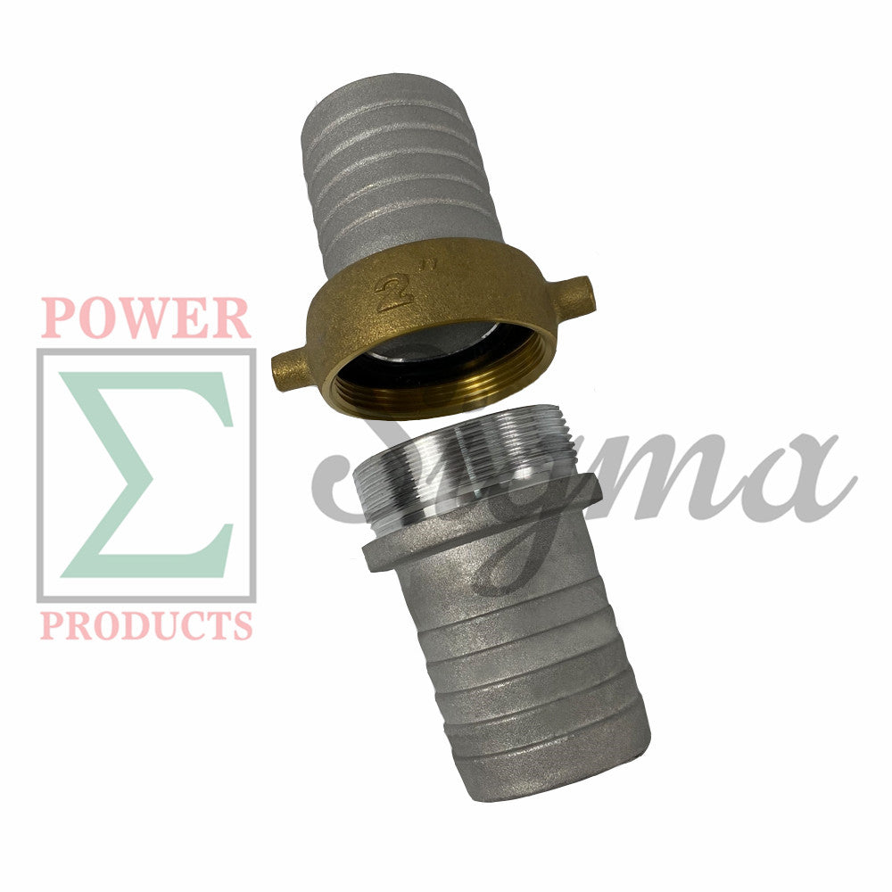 Sigma Camlock Fitting 2" Aluminum Thread Female Male Hose Barb Coupler Clamp image 1