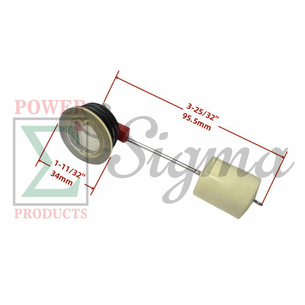 Push-in Round Fuel Tank Level Gauge for Generac GP3600 for CAT RP3600 for Champion CPE 3500/4250 Watts 224cc Open Inverter Generator and 4500-Watt 100892 200978 Inverter Generator 4" Long Metal Arm image 1