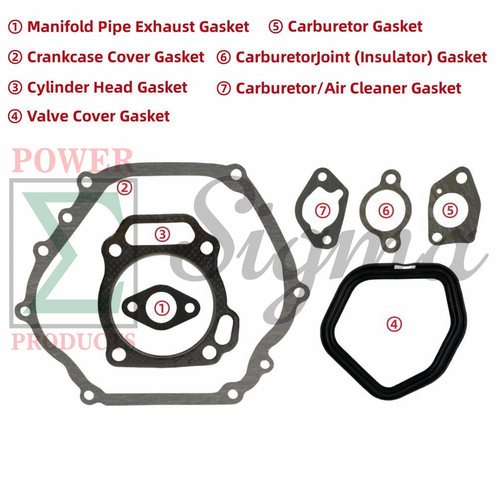 Carburetor Crankcase Cylinder Head Gaskets For Predator 13HP 389/420cc For DuroMax Durostar 16HP 18HP XP8500E XP10000EH XP12000EH For Honda GX340 GX390 Gas Engine Generator image 1