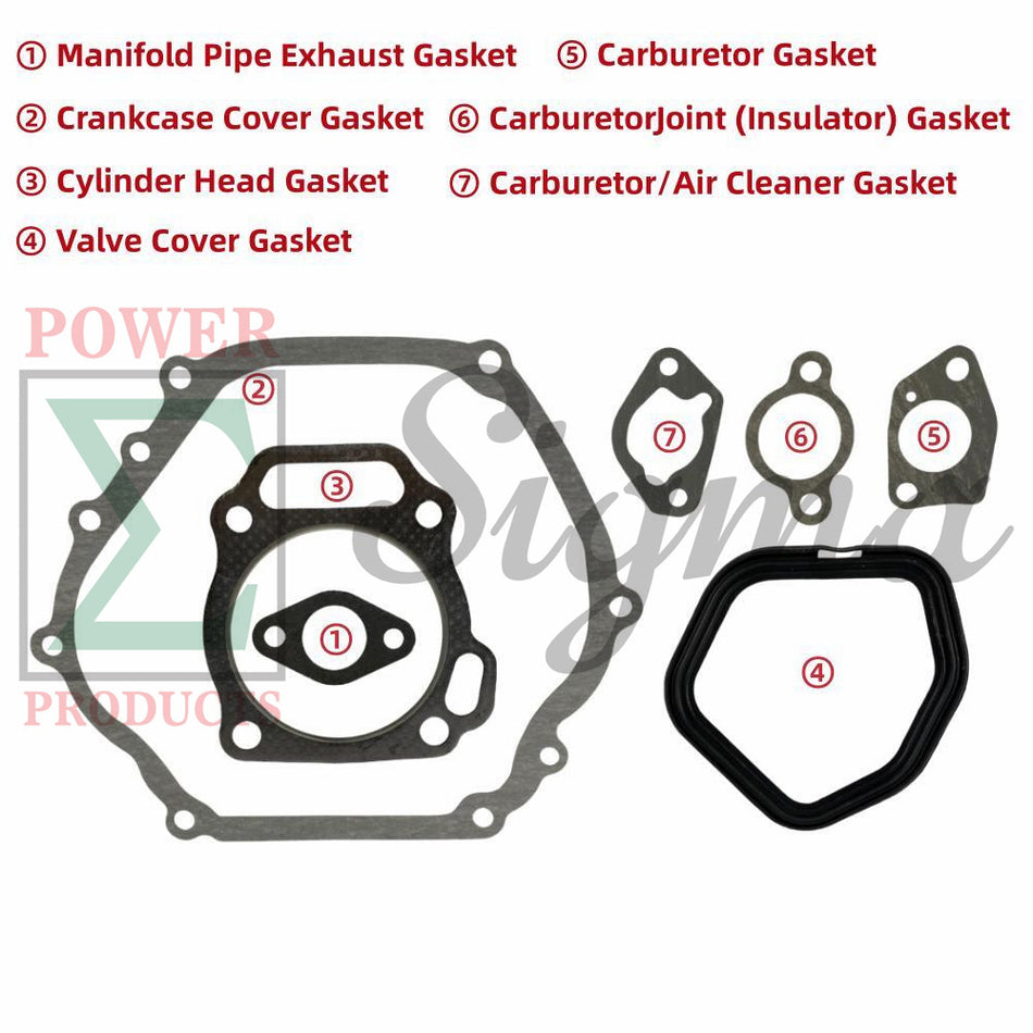 Carburetor Crankcase Cylinder Head Gaskets For Predator 13HP 389/420cc For DuroMax Durostar 16HP 18HP XP8500E XP10000EH XP12000EH For Honda GX340 GX390 Gas Engine Generator image 1