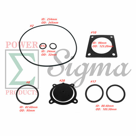 10PCS Gasket O-Ring Mechanical Seal For DuroMax XP904WP 9HP 427GPM 4 In. Gas Water Pump For Kipor Kama 4" In. 4-Inch 100MM 10HP 186F Diesel Water Pump KDP40 KDP40T image 2