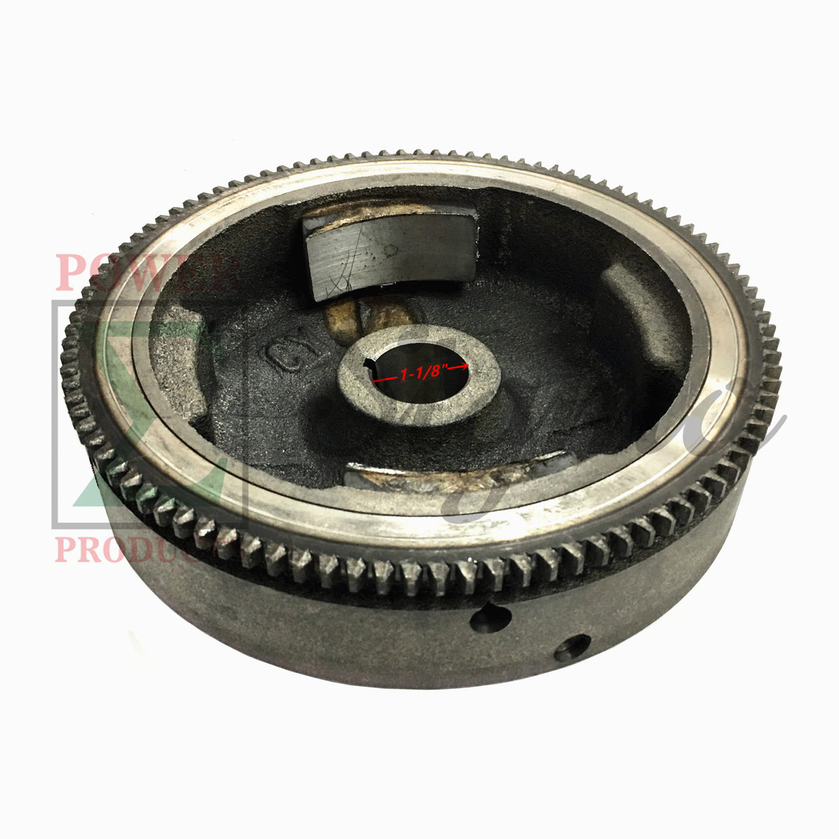 Flywheel W/ Gear & Charging Coil For Predator 420cc 13HP Electric Start Engine image 4