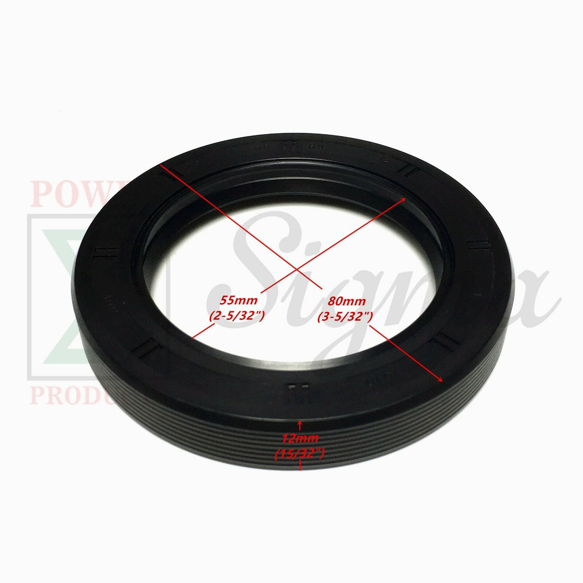 2PCS 55 x 80 x 12 mm Metric Double Lip Oil Seals For Rotary Tiller Side Gear Box image 1
