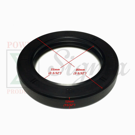2PCS 55 x 80 x 12 mm Metric Double Lip Oil Seals For Rotary Tiller Side Gear Box image 1