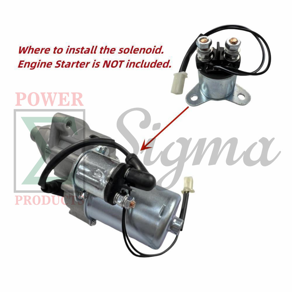 Engine Starter Solenoid with bolts--Compatible Replacement for PREDATOR Inverter Generators 9500-Watt Surge / 7600-Watt Running (SKU# 71365, 59188) image 2