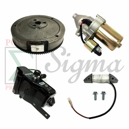 Electric Start Upgrade Kit For Manual Recoil Start 337cc 389cc 420cc 11HP 13HP & Ignition Switch Box Flywheel Charging Coil Replace Predator 420cc 13HP Gas Engine 60340 60349 69736 image 0