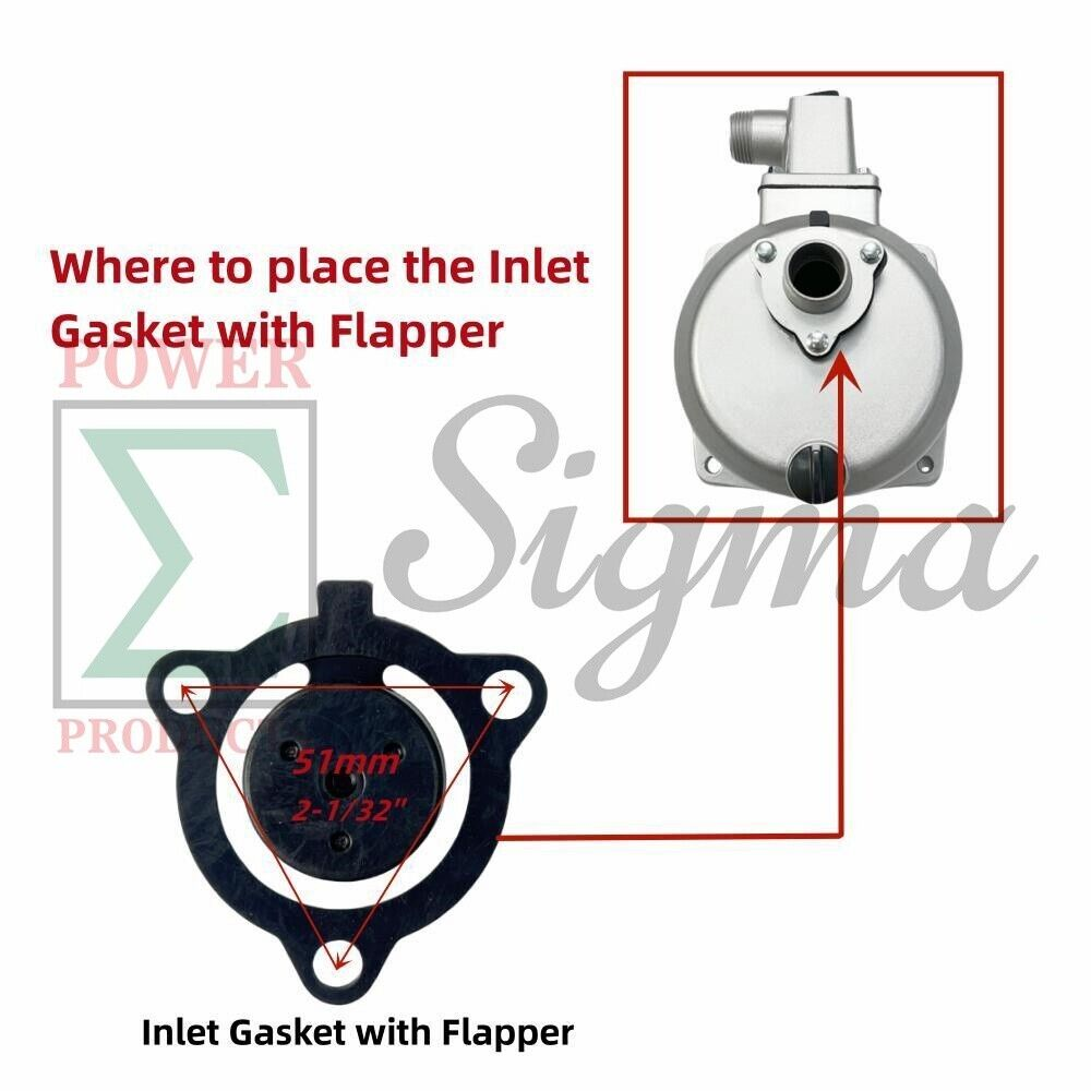 10PCS Gasket Flapper O-Ring Mechanical Seal Kit For Predator Pacific Hydrostar 1 in. 79cc 99cc Clear Water Pump 63404 56161 for Stanley for Ironton for XtremepowerUS 1" inch 3HP Gas Engine Water Pump image 5