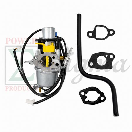 Carburetor Assembly with Stepper Motor, Gaskets & Fuel Line for Predator 5000 Watts Dual-Fuel Inverter Generator (Fits SKU 71367, 70143) image 0
