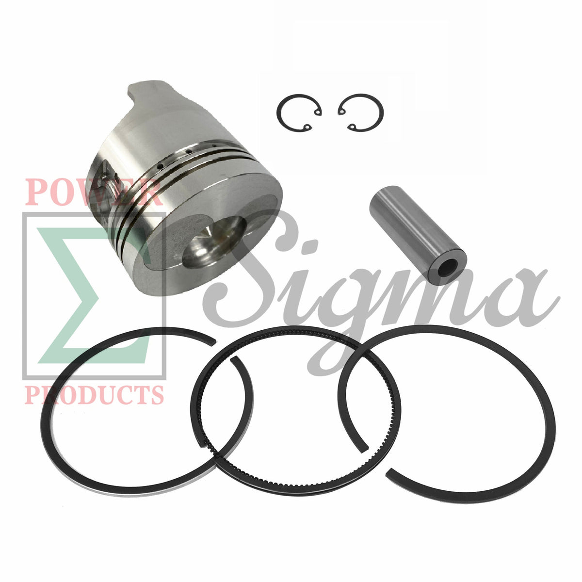 Aluminum Alloy Piston & Piston Ring Pin Clip Kit for 186F 186FE 406CC 9HP 10HP Diesel Engine Diameter 86MM Height 79MM image 0