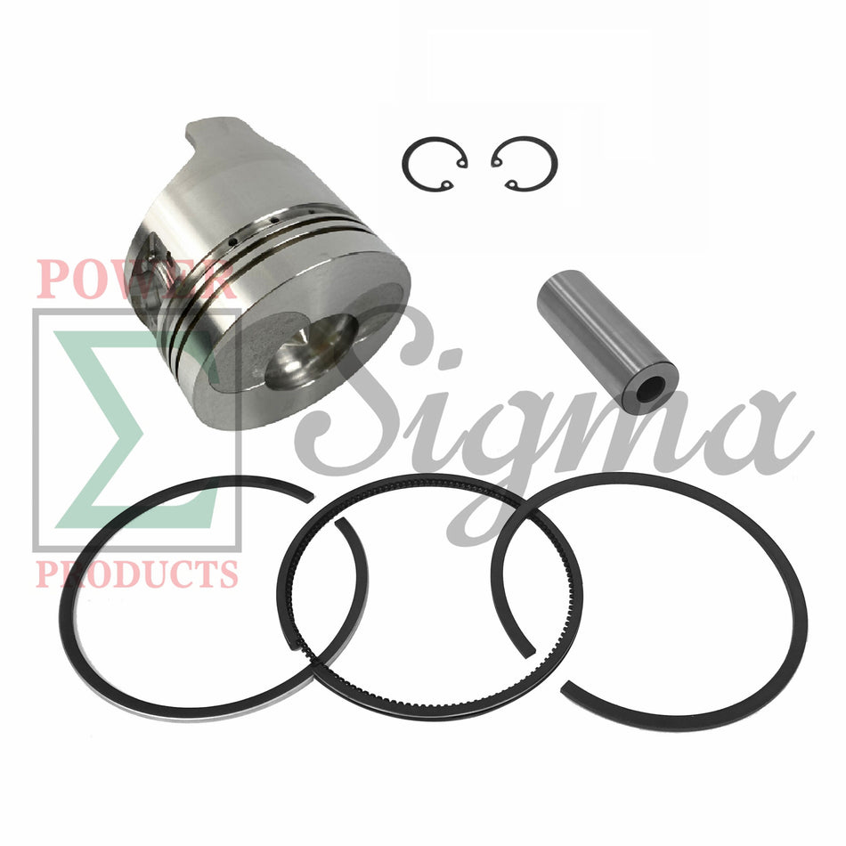 Aluminum Alloy Piston & Piston Ring Pin Clip Kit for 186F 186FE 406CC 9HP 10HP Diesel Engine Diameter 86MM Height 79MM image 0