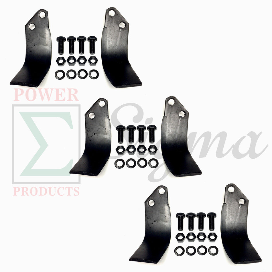 3 Left 3 Right Tiller Blade For Rural King Country Way 4' 5' 6' 7' Rotary Tiller image 0