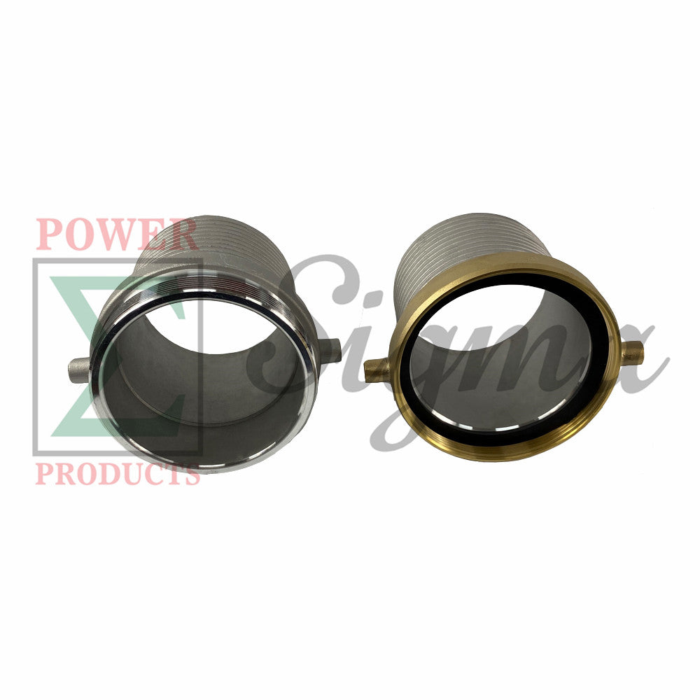 Sigma Camlock Fitting 6" Aluminum Thread Female Male Hose Barb Coupler Clamp image 2