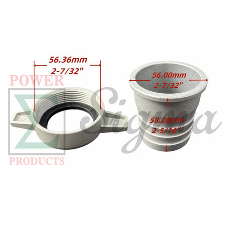 2" Inch Female Hose Connector Fitting with NPT Thread/Pin Lug/Hose Shank/Coupling with O-Ring Seal image 1