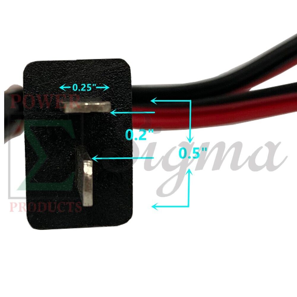 2PCS 12V DC T-Plug 15AWG 4.16ft Battery Charging Cable 8-15A for Honda Generator EU1000i EU2200i (excluding the latest Bluetooth model) EU3000i EM500 EM600 Replaces 32650-892-010AH 32660-894-BCX12H image 5