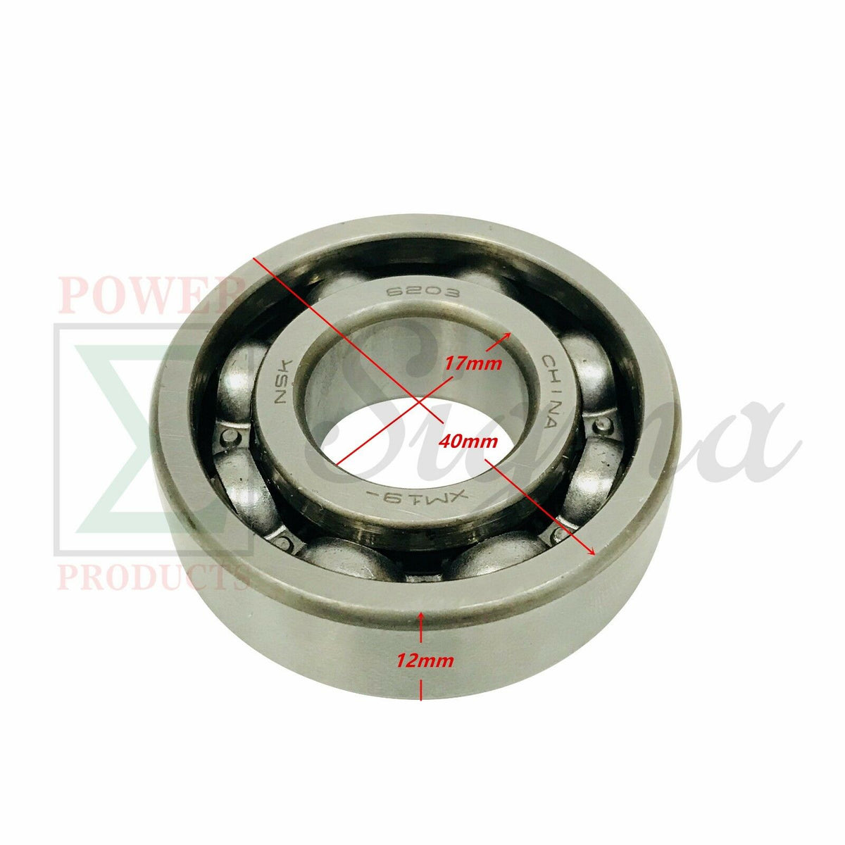 NSK 6203 Self Aligning Ball Bearing Rolling 17 ID X 40 OD X 12 MM image 1