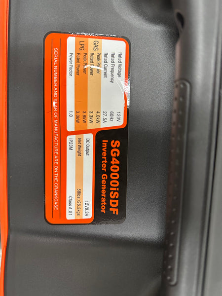 Sigma Portable Inverter Dual Fuel Generator 4000 Watts Super Quiet CO Alert Parallel and Series Capability Ideal For Outdoor Camping RV Trailer and Home Commercial backup power EPA Compliant Compact & Lightweight image 4
