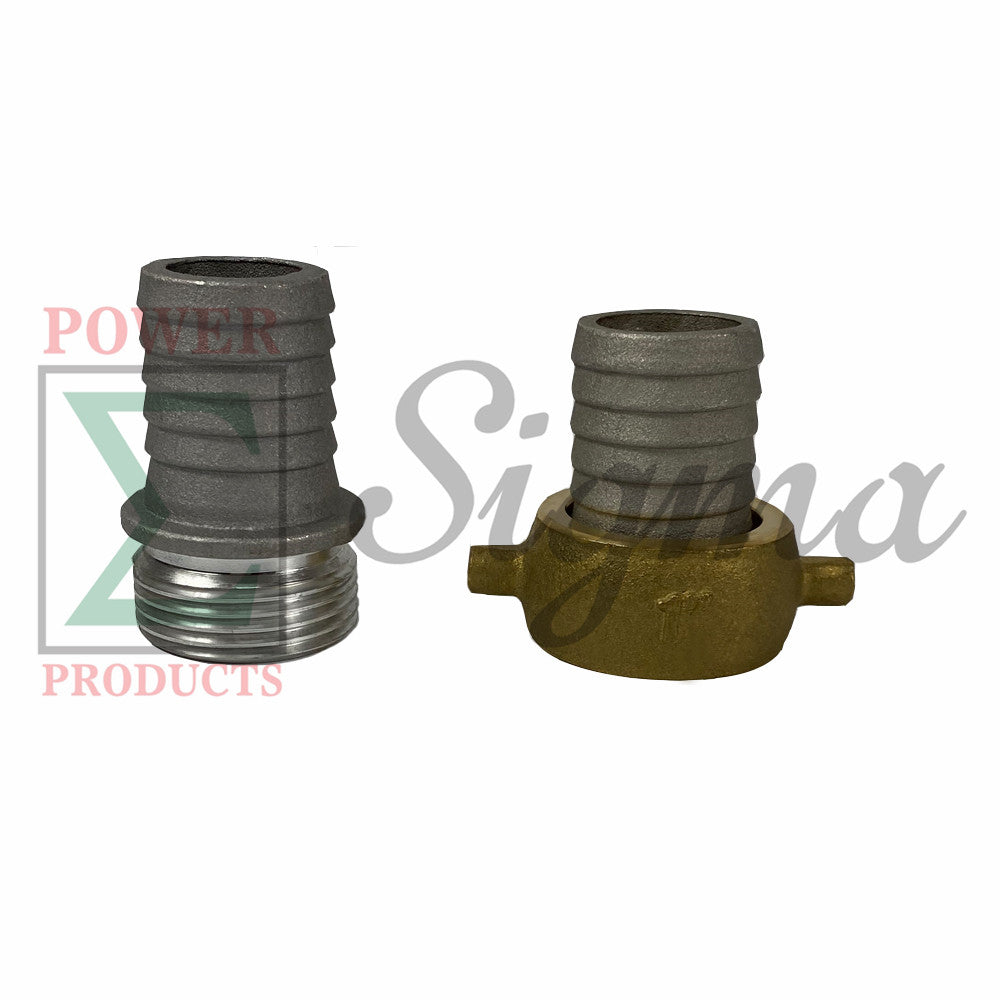Sigma Camlock Fitting 1" Aluminum Thread Female Male  Hose Barb Coupler & Clamp image 2