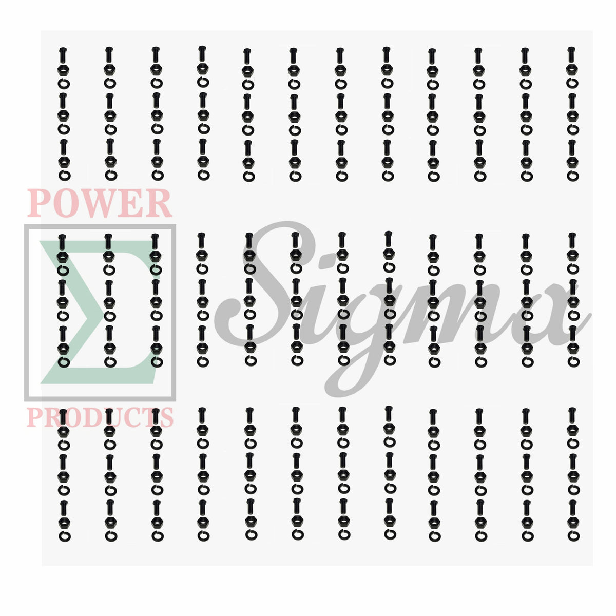 Tine Bolt Nut Washer Heavy Duty 108 Sets Replace King Kutter Rotary Tiller Tine Bolt Set Replaces 505108 For TG72/TG-G72 6' Wide Tillers image 0