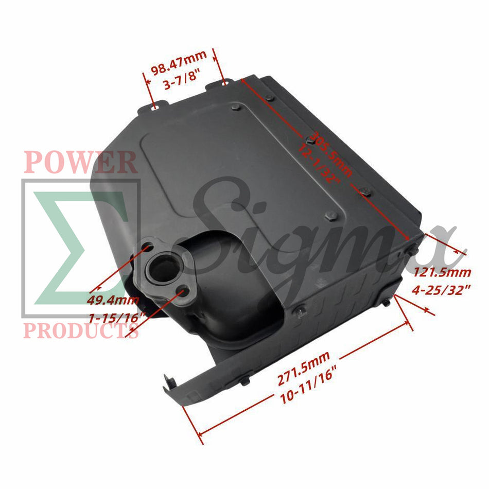 Muffler Assembly with Exhaust Pipe, Gasket and Bolts Compatible Replacement for PREDATOR Open Frame Inverter Generators 8750W Surge / 7000W Running (SKU# 71340, 59190) image 1