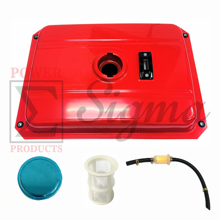 New 4 Gallon Red Fuel Tank Fits Most Open Frame 5-7KW Diesel Generator image 0