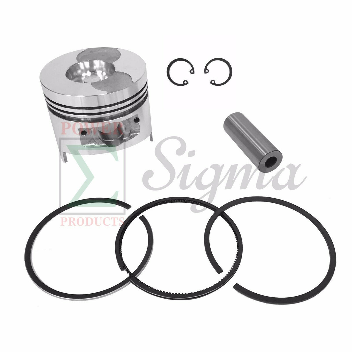 Aluminum Alloy Piston & Piston Ring Pin Clip Kit for 186FA 186FAE 418CC 10HP Diesel Engine Diameter 86MM Height 78 MM image 0