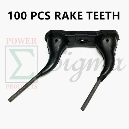 100 Pack Heavy Duty Wheel Rake Teeth Rubber Mounted Double Tooth for Circle C Darf Farmhand H&S Morrill New Idea Pequea Replace John Deere 2117RH, 491478, 400341, 352052, 92117RLR (100) image 0