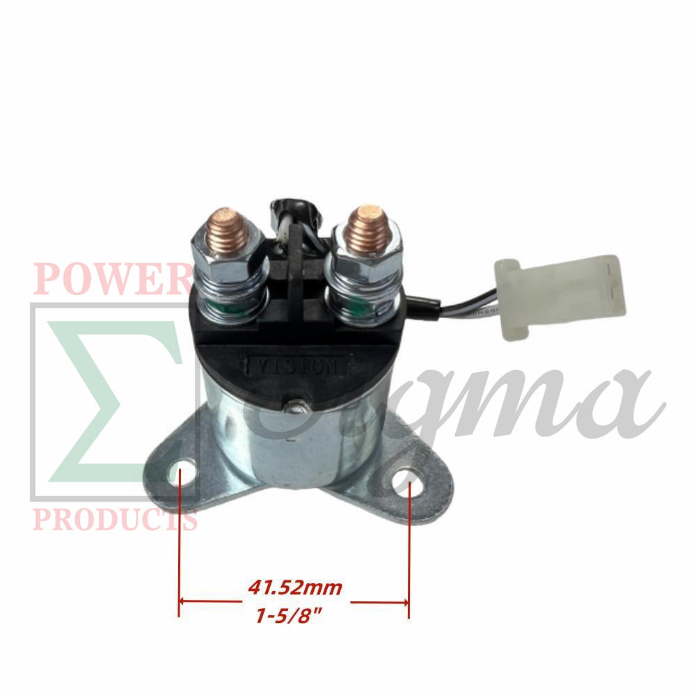 Starter Motor Solenoid W/ 2-Wire Plug for A-ipower SUA9000E SUA10000EC SUA12000E for Predator 7000/8750W 420cc for Generac GP6500E GP7500E GP8000E for All Power Gentron 10000W Generator W/Pigtail image 4