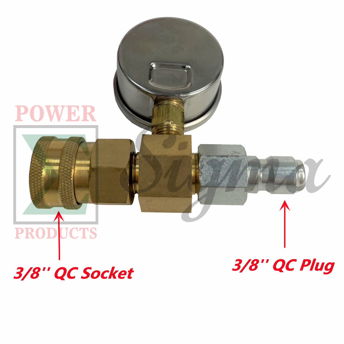 Heavy Duty Pressure Washer Gauge 5000 5800PSI With 3/8" FPT Quick Coupler Socket image 1