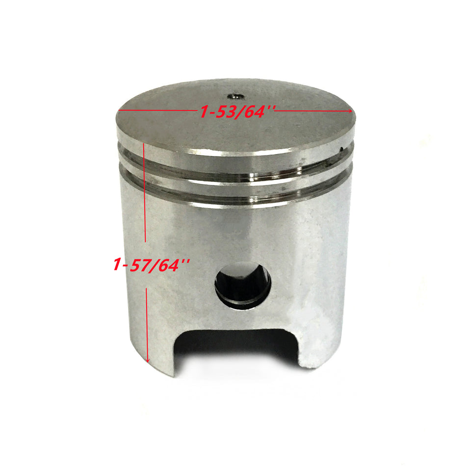Piston Kit With Rings Pin Clip For 2HP 2-Stroke 2-Cycle 72cc 47mm Gas Generator image 1