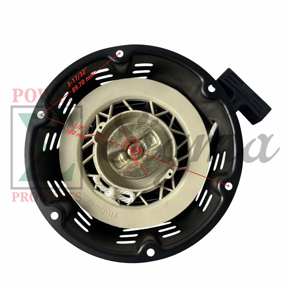 Recoil Starter with bolts for Predator 8HP 301cc OHV Shaft Gas Engine 62553 62554 & 5500/6500 Watt Gas Generator 63966 and 3” Inch Full-Trash Pump 56718 for DEWALT 3800PSI DXPW60604 Pressure Washer image 2