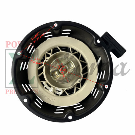 Recoil Starter with bolts for Predator 8HP 301cc OHV Shaft Gas Engine 62553 62554 & 5500/6500 Watt Gas Generator 63966 and 3” Inch Full-Trash Pump 56718 for DEWALT 3800PSI DXPW60604 Pressure Washer image 2