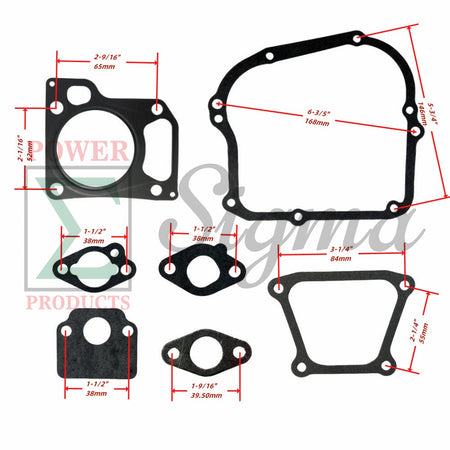 Gaskets for Carburetor / Cylinder Head /Crankcase Cover / Muffler and 2PCS of Oil Seals Kit Replaces Pulsar PG2300iS 2300W Surge 1800W Rated Inverter Generator image 2