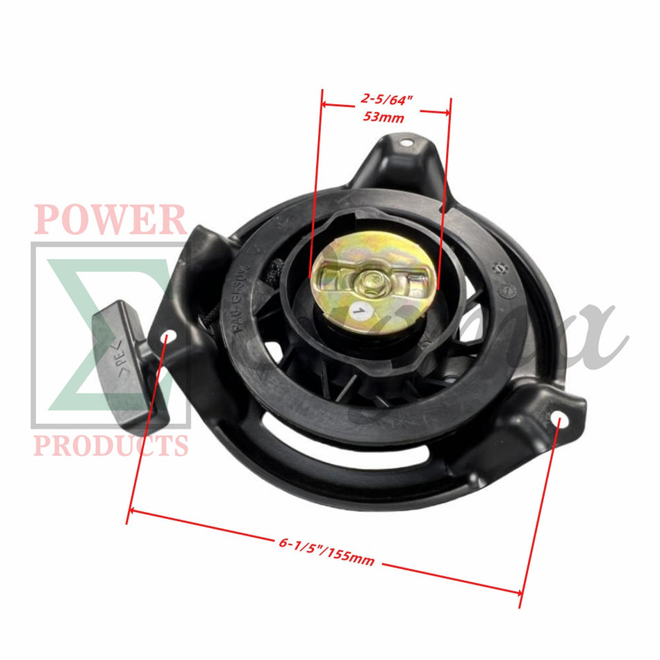 3-Bolt Type Recoil Starter with Handle & Bolts for Predator 5000-Watt Dual-Fuel Inverter Generator (Fits SKU 71367, 70143) image 1