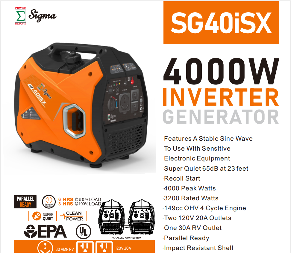 Sigma 4000 Watts Super Silent Inverter Generator image 1