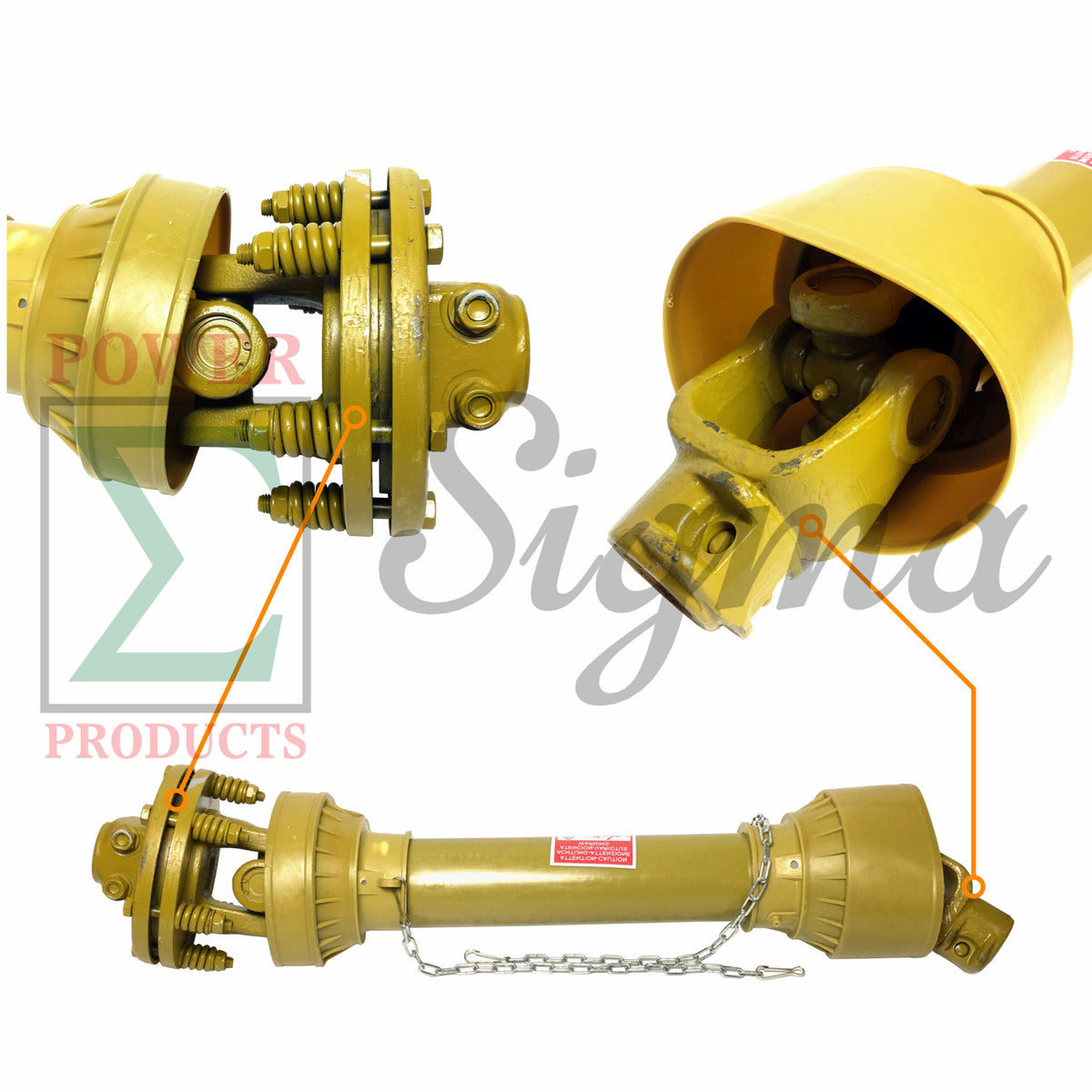 Heavy-Duty 41-lb 3-Point Rotary Tiller Slip Clutch PTO Shaft for Rural King, Country Way, Sigma Rotary Tillers for ASC Grizzly 77709, 77710, 77711 – 1-3/8" x 6 Spline, Round Ends, Adjustable 32"-40" image 10
